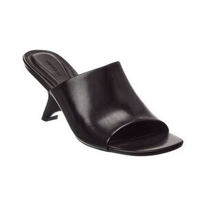 Simkhai Shadow Mule Leather Sandal, Black